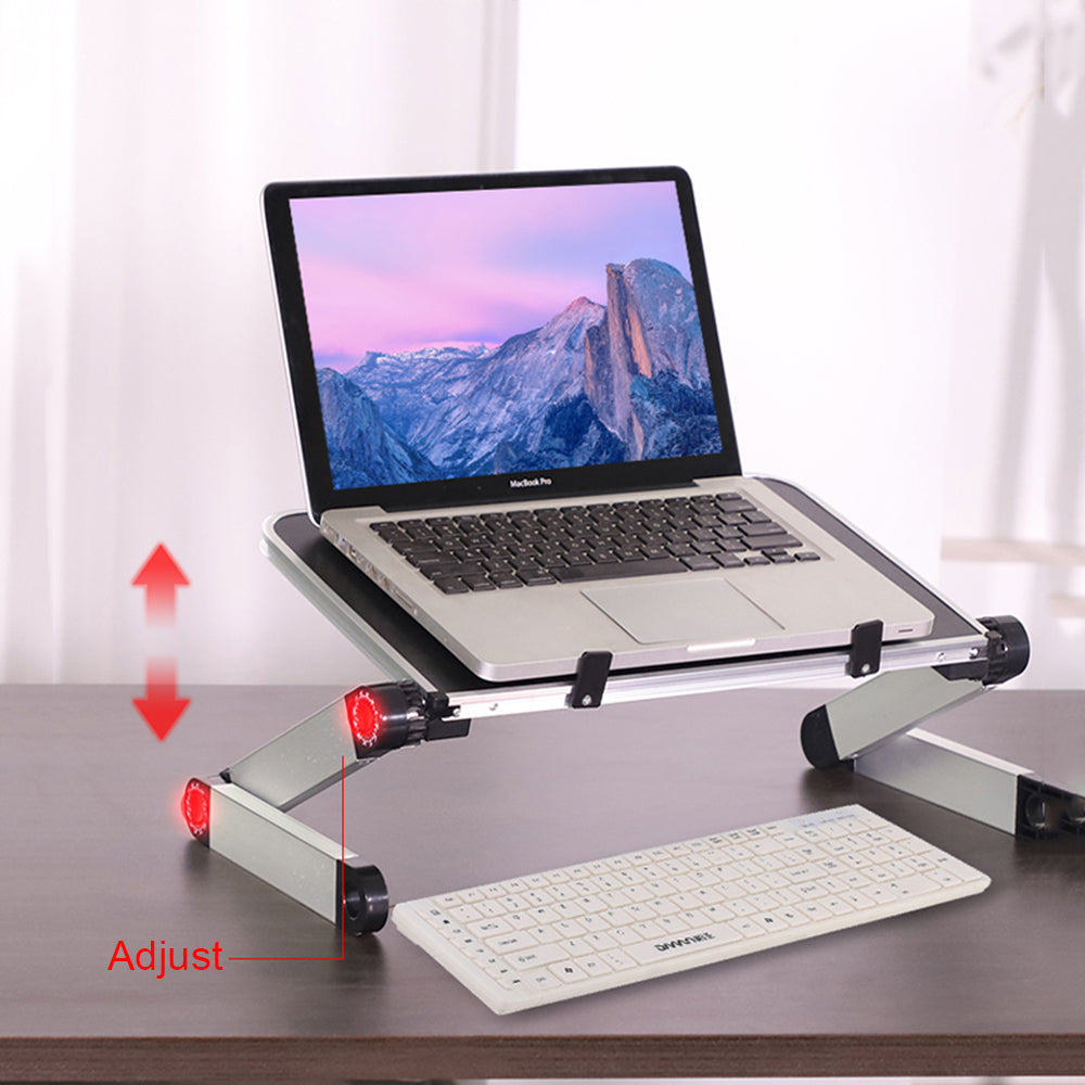 360-Degree Adjustment Angle, Foldable Laptop Stand Ergonomic Desk Tablet Holder