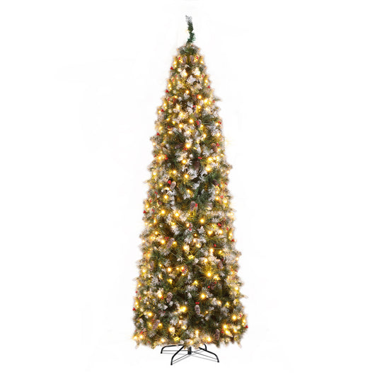 9ft Automatic Tree Structure 460 Lights Warm Color 8 Modes  Automatic Tree Structure Green Sticky White  Christmas Tree