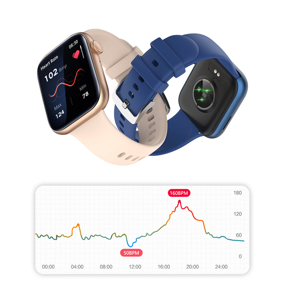 Sports Heart Rate Meter Step Call Music Full Screen Smart Watch